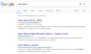 search engine result page SERP